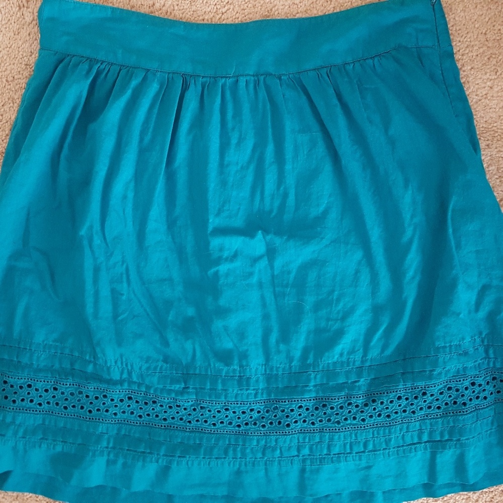 LOFT A line eyelet trimmed skirt